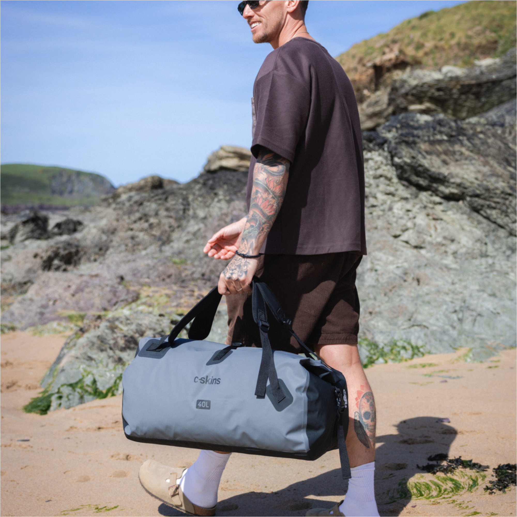 2026 C-Skins Storm Chaser 40L Dry Duffel Bag C-DBDSC40 - Storm Grey